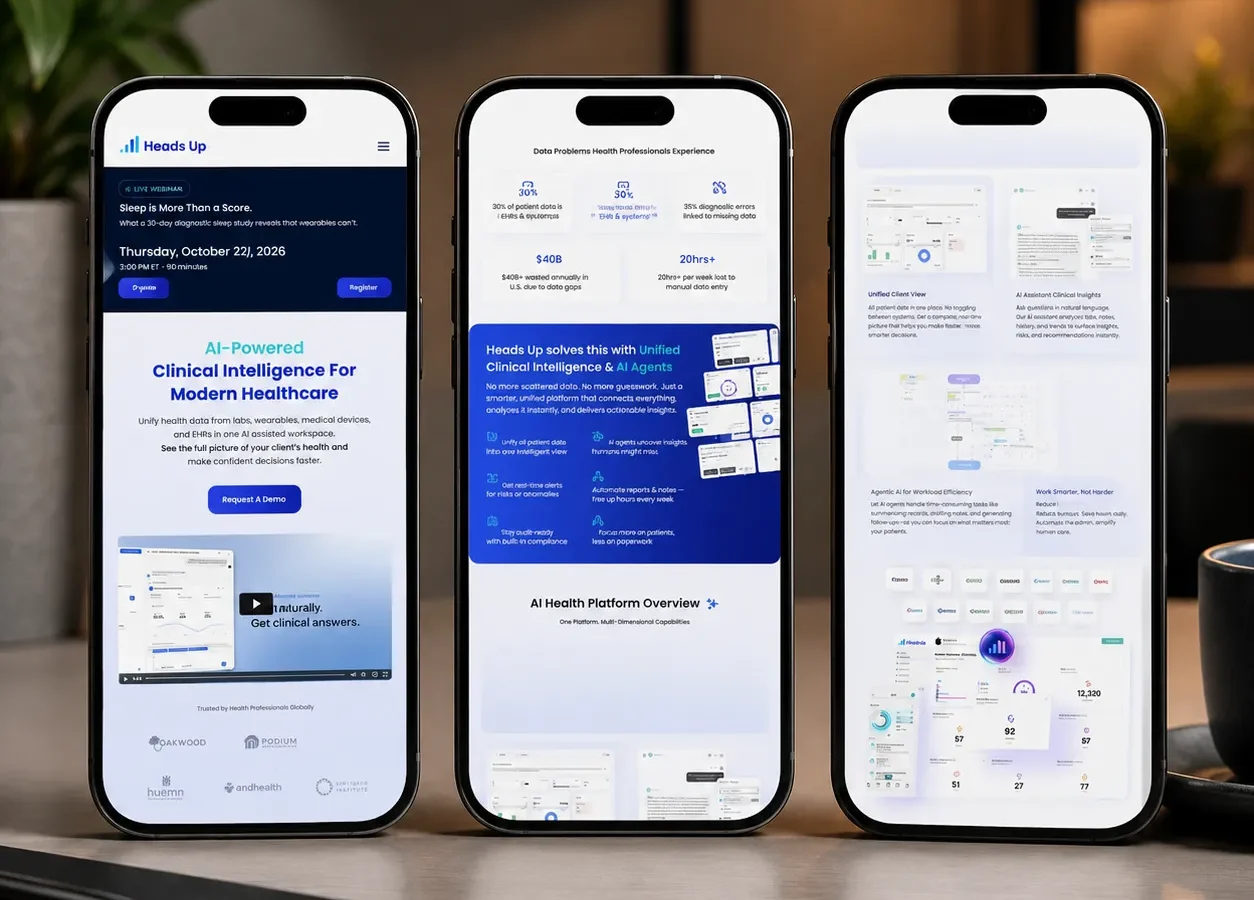 Heads-Up-Health-AI-clinical-intelligence-platform-displayed-across-mobile-devices