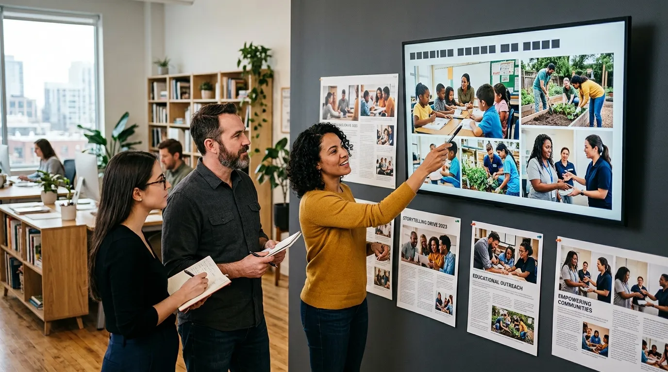 Nonprofit content planning and community storytelling
