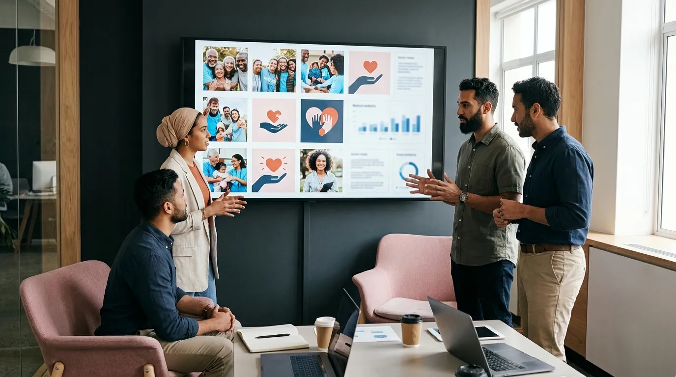 Nonprofit social media content planning and digital marketing
